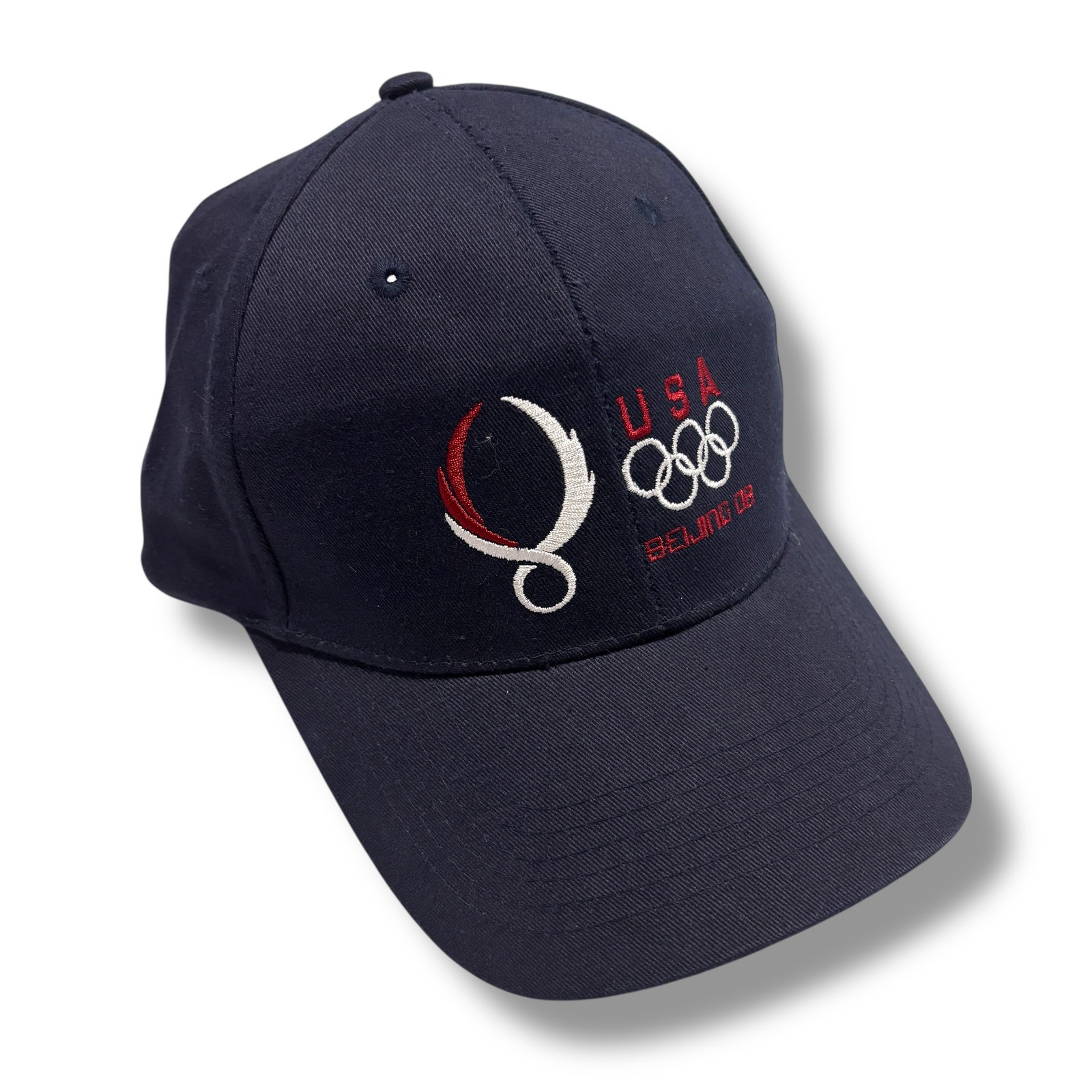 2008 Beijing Olympics Usa Hat Strapback Navy Blue 100 Cotton Baseball Cap